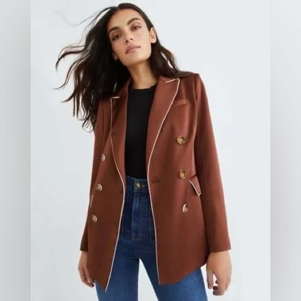 NWT $798 Veronica Beard Roche Satin Dickey Jacket Blazer